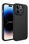 iPhone 15 Pro Case with Camera Protection, Velvet Soft Liquid Silicone Cover, Black - 6