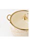Cream Marble 26 cm Diameter 6.2 Liter Enamel Milk Yogurt Stew Pot Please Pay Attention to the Dimensions - 3