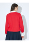 Polo Neck Knitwear Sweater Color Contrast Double Fabric Use Long Sleeve - 5