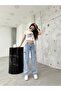 Women's Light Blue High Waist Wide Leg Cargo Pants - 5