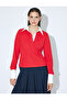 Polo Neck Knitwear Sweater Color Contrast Double Fabric Use Long Sleeve - 4