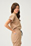 Lycra Scrubs Beige Bat Sleeve Doctor Nurse Jersey Suit - 7