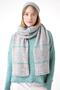 Women's Striped Soft Touch Scarf Beanie Set Gray 25W5001
