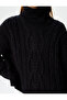 Turtleneck Hair Knit Textured Knitwear Sweater - 5