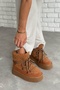Frigo Tan Plush Lace Detail Women's Winter Boots - 3