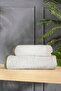 Rosa 100% Cotton 2-Piece Bath Towel Set | Cream |   50X90, 70X130 cm |   Quick Drying, Soft Comfort