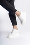 WOMEN'S HIDDEN HEELED WHITE SPORTS SHOES SNEAKER - 4