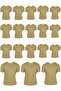 18 Pcs Khaki Color Paid Recruit Soldier Set Cotton Undershirt