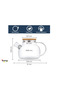 Bamboo Vacuum Lid Heat Resistant Glass Teapot with Strainer (1000 ml) Teapot - 6