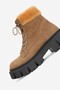 Women's Tan Nubuck Genuine Natural Leather Lace-Up Furl Postal Boots & Booties - 6