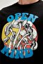 تي شيرت رجالي أسود برقبة دائرية من Open Mind - 5