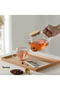 Bamboo Vacuum Lid Heat Resistant Glass Teapot with Strainer (1000 ml) Teapot - 5