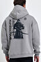 Vek Cengizhan Special Design Oversize Sweatshirt Hoodie with Gokturk Alphabet Back Print
