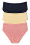 3-Piece Cotton High Waist Large Size Women's Panties