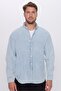 Men's Relax Fit Relax Fit 100% Cotton Denim Jeans Blue Buttoned Lapel Shirt - 2