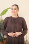 Women's Large Size Crispy Pattern Long Mother's Casual Dress - 4