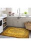Cansu Collection Antique Look Yellow Patterned Woven Base Modern Decorative Carpet Cansu50 - 2
