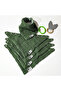 100% Cotton 8 Layers Muslin Fabric Set of 5 Baby Bibs/Mouth Wipes with Three Snaps - 5