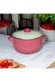 24 cm Enamel Roasting Yogurt Pot 5.5 Liter Pink