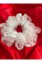 Women's White Medium Size Tulle Rubber Buckle - 3