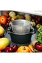 Enamel Frying Pan Fryer 22 cm Black Potato Fruit Slicer Gift - 3