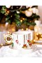 24 Carat Gold Decorated, Christmas Embossed, Handmade Cup, Christmas Mug, Christmas Cup, 100 ml - 2