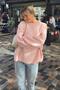 Rosa Oversize-Pullover mit Rundhalsausschnitt MG1972 - 5