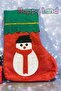 Christmas Ornament Gift Socks Red 20 cm Snowman Socks Christmas Gift Socks - 3