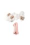1 Year Birthday Set White-Chrome Rose Gold 30 Pcs (Rose Gold)