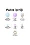 Balloon Set Macaron Blue-Lilac-Metallic White 60-Piece Balloon Chain Set - 2
