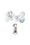 Balloon Set White-Chrome Silver 1 34-inch Silver Foil 30-Piece Balloon Chain Set
