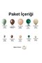 Balloon Set Mildew Green-Chocolate Brown-Desert Sand-Dark Green-Sea Sand Set of 60 Balloon Chain - 2