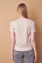 Women's V-Neck Short Sleeve Lycra Fabric Stylish Blouse-Stone - 7