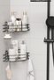 Adhesive Set of 2 Bathroom Corner Shelf Shower Shampoo Holder Wall Organizer Organizer Shelf - 3