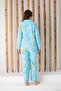 Women's Front Buttoned Long Sleeve Fleece Plush Winter Warm Pajamas Set - 3