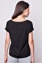 Printed Boat Neck Wrinkle-Free Span Blended Stylish Off-Shoulder Double Sleeve Blouse -Black Eiffel Tower Print - 7