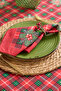 Ays Home 4-Piece Gingham Red Carded Napkin Set (4 Pcs) - 3