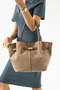 Mink Suede Nubuck Faux Leather Magnet Closure Cross Strap Women's Hand and Shoulder Bag 570