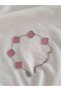 Steel Silver Pink Clover Bracelet - 3