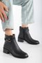 Black Women's Boots with Cross Stones Daily Women's Boots Stylish and Comfortable - 3