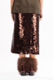 Reina Women's Boots Brown Crocodile Leather Fur - 7