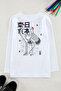 White Boy Back Printed Knitted T-Shirt Tkdaw25Ts00025