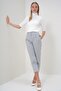 Women's White Turtleneck Half Sleeve Knitwear Blouse Alc-X13007 - 5