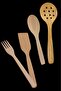 Wooden Spatula Set of 4 Natural Wooden Presentation Serving Aids - 3
