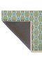 Paris Collection Green Blue Tones Mixed Shape Motifs Patterned Vintage Decorative Carpet 161 - 5