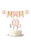 Ballerina 2 Year Old Birthday Flag - Cake Decoration Set