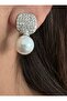 Full Jewelled Minimal Pearl Earrings - 2