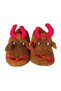 Unisex Figured Non-Slip and Soundless Sole Home Slippers Taba - Red - 3