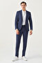 Ds Groom Slim Fit Navy Blue Wool Travel Suit - 5
