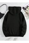 Urban Life Style Sweatshirt - Black Printed Oversize Hooded Sweatshirt - 2